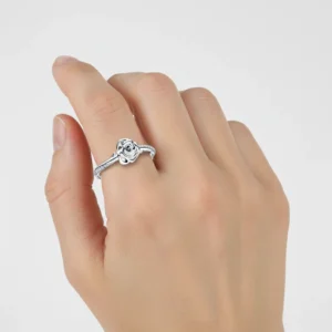 Blooming Rose Silver Ring