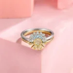 Sun and Moon Couple Ring Set
