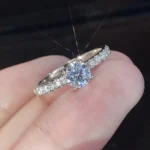 Timeless Round Solitaire Promise Hand Show 1