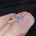 Timeless Round Solitaire Promise Hand Show 2