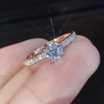 Timeless Round Solitaire Promise Hand Show 3
