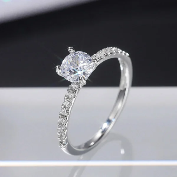 Timeless Round Solitaire Promise White Ring COVER