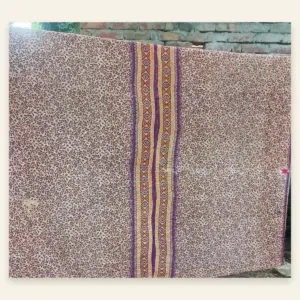 Hand stitched 3 layer king size kantha old fabric