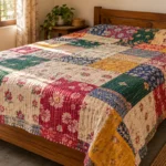 Traditional light hand-stitched kantha for everyday use — Nakshi House
