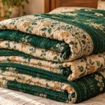 Thick layered hand-stitched winter kantha — Nakshi House